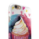 Love, Cupcakes, and Watercolor iPhone 6/6s or 6/6s Plus 2-Piece Hybrid INK-Fuzed Case