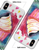 Love, Cupcakes, and Watercolor - iPhone X Clipit Case
