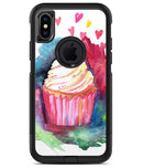 Love, Cupcakes, and Watercolor - iPhone X OtterBox Case & Skin Kits