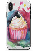 Love, Cupcakes, and Watercolor - iPhone X Skin-Kit