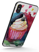 Love, Cupcakes, and Watercolor - iPhone X Skin-Kit