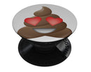 Love Eyes Poo Emoticon Emoji - Skin Kit for PopSockets and other Smartphone Extendable Grips & Stands