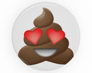 Love Eyes Poo Emoticon Emoji - Skin Kit for PopSockets and other Smartphone Extendable Grips & Stands