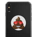 Love Eyes Poo Emoticon Emoji - Skin Kit for PopSockets and other Smartphone Extendable Grips & Stands