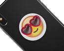 Love Glasses Emoticon Emoji - Skin Kit for PopSockets and other Smartphone Extendable Grips & Stands