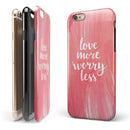 Love More Worry Less iPhone 6/6s or 6/6s Plus 2-Piece Hybrid INK-Fuzed Case
