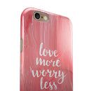 Love More Worry Less iPhone 6/6s or 6/6s Plus 2-Piece Hybrid INK-Fuzed Case