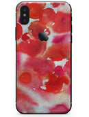 Love Red Absorbed Watercolor Texture - iPhone X Skin-Kit