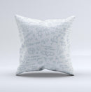 Love Story Doodle Sketch ink-Fuzed Decorative Throw Pillow