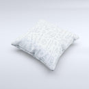Love Story Doodle Sketch ink-Fuzed Decorative Throw Pillow