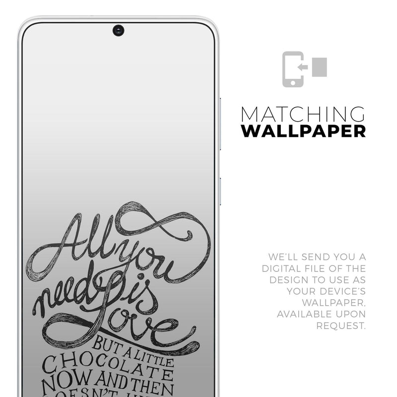 Love and Chocolate - Skin-Kit for the Samsung Galaxy S-Series S20, S20 Plus, S20 Ultra , S10 & others (All Galaxy Devices Available)