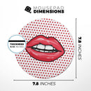 Lovely Lips// WaterProof Rubber Foam Backed Anti-Slip Mouse Pad for Home Work Office or Gaming Computer Desk