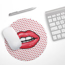 Lovely Lips// WaterProof Rubber Foam Backed Anti-Slip Mouse Pad for Home Work Office or Gaming Computer Desk