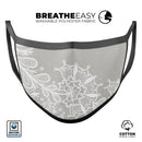 Lovely Sprouting Lace Design V1 - Made in USA Mouth Cover Unisex Anti-Dust Cotton Blend Reusable & Washable Face Mask with Adjustable Sizing for Adult or Child