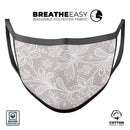 Lovely Sprouting Lace Design V2 - Made in USA Mouth Cover Unisex Anti-Dust Cotton Blend Reusable & Washable Face Mask with Adjustable Sizing for Adult or Child