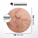 Luxury Natural Wood V4// WaterProof Rubber Foam Backed Anti-Slip Mouse Pad for Home Work Office or Gaming Computer Desk