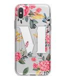 Floral Monogram - Crystal Clear Hard Case for the iPhone XS MAX, XS & More (ALL AVAILABLE)