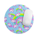 Magical Cartoon Unicorns// WaterProof Rubber Foam Backed Anti-Slip Mouse Pad for Home Work Office or Gaming Computer Desk