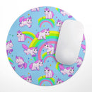 Magical Cartoon Unicorns// WaterProof Rubber Foam Backed Anti-Slip Mouse Pad for Home Work Office or Gaming Computer Desk