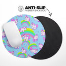 Magical Cartoon Unicorns// WaterProof Rubber Foam Backed Anti-Slip Mouse Pad for Home Work Office or Gaming Computer Desk
