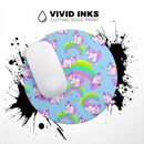 Magical Cartoon Unicorns// WaterProof Rubber Foam Backed Anti-Slip Mouse Pad for Home Work Office or Gaming Computer Desk