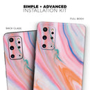 Magical Coral Marble V5 - Premium Vinyl Skin Decal for Samsung Galaxy S25 Ultra, S24, S23, S22 & All Galaxy S Models