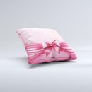 Magical Pink Bow Ink-Fuzed Decorative Throw Pillow