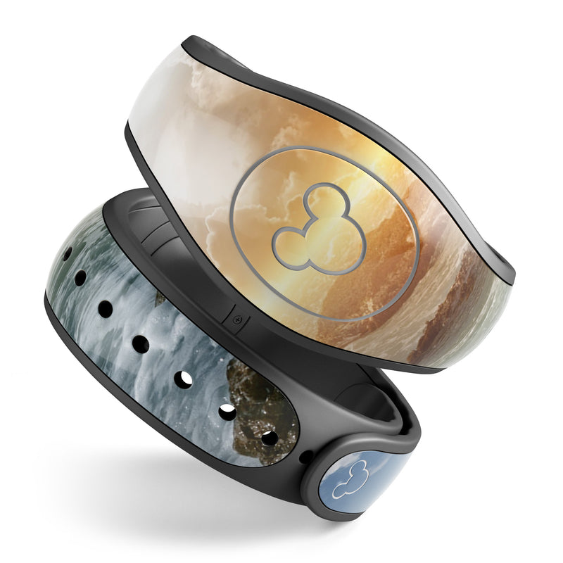 Majestic Sky on Crashing Waves - Decal Skin Wrap Kit for the Disney Magic Band