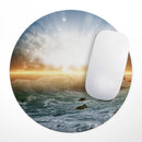 Majestic Sky on Crashing Waves// WaterProof Rubber Foam Backed Anti-Slip Mouse Pad for Home Work Office or Gaming Computer Desk