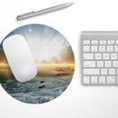 Majestic Sky on Crashing Waves// WaterProof Rubber Foam Backed Anti-Slip Mouse Pad for Home Work Office or Gaming Computer Desk