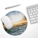 Majestic Sky on Crashing Waves// WaterProof Rubber Foam Backed Anti-Slip Mouse Pad for Home Work Office or Gaming Computer Desk