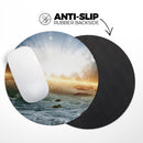 Majestic Sky on Crashing Waves// WaterProof Rubber Foam Backed Anti-Slip Mouse Pad for Home Work Office or Gaming Computer Desk