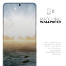 Majestic Sky on Crashing Waves - Premium Vinyl Skin Decal for Samsung Galaxy S25 Ultra, S24, S23, S22 & All Galaxy S Models