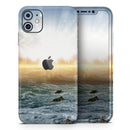 Majestic Sky on Crashing Waves - Protective Skin Wrap & Decal – Compatible with iPhone SE to iPhone 17 Pro Max (All Models)
