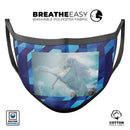 Majestic White Stallion Unicorn - Made in USA Mouth Cover Unisex Anti-Dust Cotton Blend Reusable & Washable Face Mask with Adjustable Sizing for Adult or Child