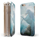 Majestic White Stallion Unicorn Rearing in Triump over Enemies Before the Light of a Full Moon on a Mid Summer's Night iPhone 6/6s or 6/6s Plus 2-Piece Hybrid INK-Fuzed Case