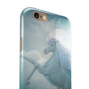 Majestic White Stallion Unicorn Rearing in Triump over Enemies Before the Light of a Full Moon on a Mid Summer's Night iPhone 6/6s or 6/6s Plus 2-Piece Hybrid INK-Fuzed Case