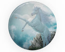 Majestic White Stallion Unicorn Rearing in Triump over Enemies Before the Light of a Full Moon on a Mid Summer's Night - Skin Kit for PopSockets and other Smartphone Extendable Grips & Stands