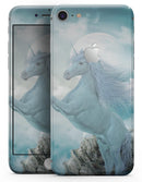 Majestic White Stallion Unicorn Rearing in Triump over Enemies Before the Light of a Full Moon on a Mid Summer's Night - Skin-kit for the iPhone 8 or 8 Plus