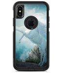 Majestic White Stallion Unicorn Rearing in Triump over Enemies Before the Light of a Full Moon on a Mid Summer's Night - iPhone X OtterBox Case & Skin Kits