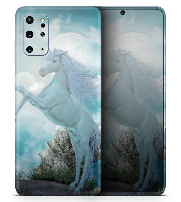 Majestic White Stallion Unicorn - Skin-Kit for the Samsung Galaxy S-Series S20, S20 Plus, S20 Ultra , S10 & others (All Galaxy Devices Available)