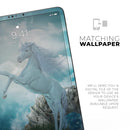 Majestic White Stallion Unicorn - Full Body Skin Decal for the Apple iPad Pro 12.9", 11", 10.5", 9.7", Air or Mini (All Models Available)
