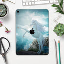 Majestic White Stallion Unicorn - Full Body Skin Decal for the Apple iPad Pro 12.9", 11", 10.5", 9.7", Air or Mini (All Models Available)
