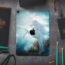Majestic White Stallion Unicorn - Full Body Skin Decal for the Apple iPad Pro 12.9", 11", 10.5", 9.7", Air or Mini (All Models Available)