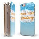Make Today Amazing Blue Fall iPhone 6/6s or 6/6s Plus 2-Piece Hybrid INK-Fuzed Case