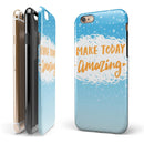 Make Today Amazing Blue Fall iPhone 6/6s or 6/6s Plus 2-Piece Hybrid INK-Fuzed Case