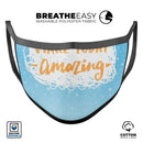 Make Today Amazing Blue Fall - Made in USA Mouth Cover Unisex Anti-Dust Cotton Blend Reusable & Washable Face Mask with Adjustable Sizing for Adult or Child