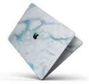 Marble & Digital Blue Frosted Foil V1 - Skin Decal Wrap Kit Compatible with the Apple MacBook Pro, Pro with Touch Bar or Air (11", 12", 13", 15" & 16" - All Versions Available)