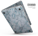 Marble & Digital Blue Frosted Foil V4 - Skin Decal Wrap Kit Compatible with the Apple MacBook Pro, Pro with Touch Bar or Air (11", 12", 13", 15" & 16" - All Versions Available)
