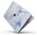 Marble & Digital Blue Frosted Foil V5 - Skin Decal Wrap Kit Compatible with the Apple MacBook Pro, Pro with Touch Bar or Air (11", 12", 13", 15" & 16" - All Versions Available)